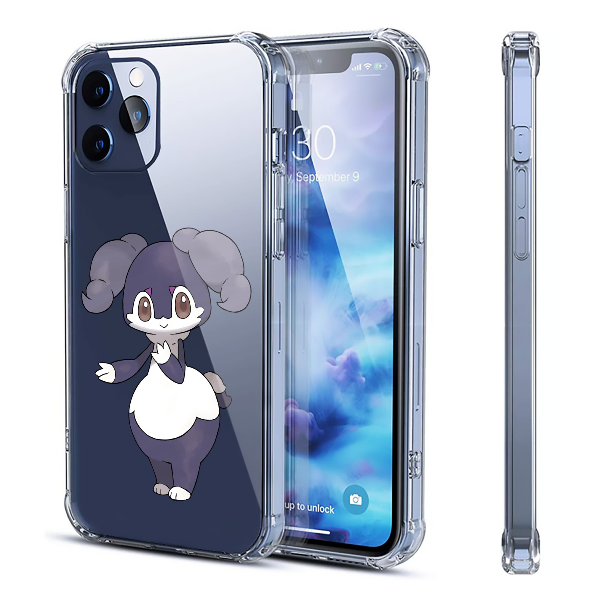 （画像用） ポケットモンスター Pokémon 【iPhone 12シリーズ対応】透明スマホケース（クリアソフトケース）